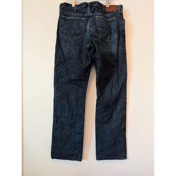 Eddie Bauer Straight Leg Relaxed Red Plaid Flannel Lined Jean Sz 38x34 - Picture 3 of 9